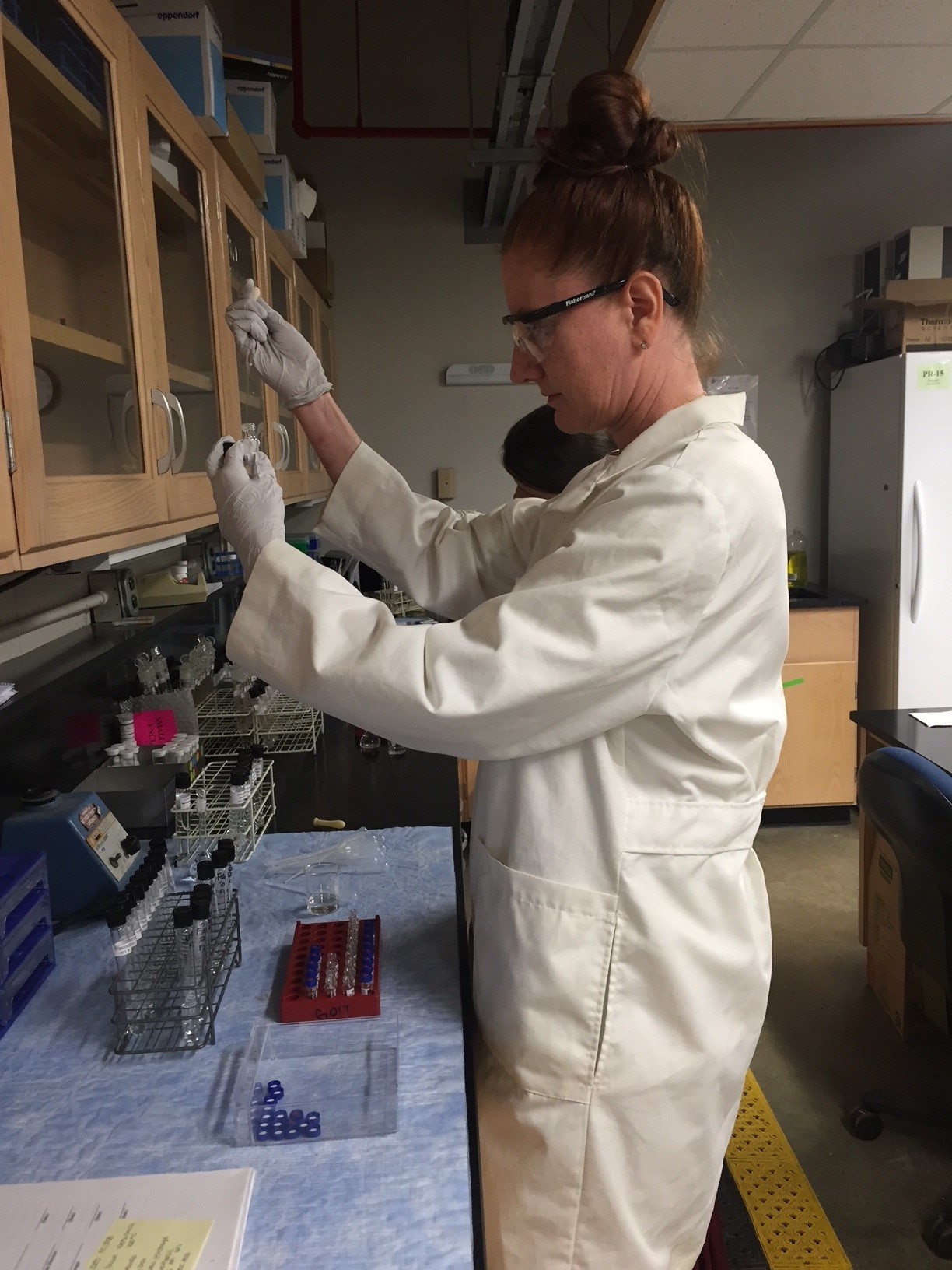 ashli brown in lab