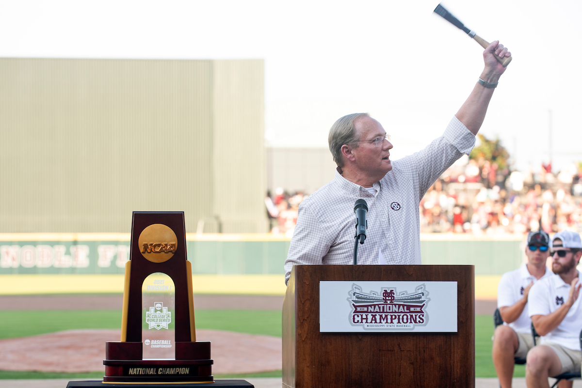 ringing a cowbell